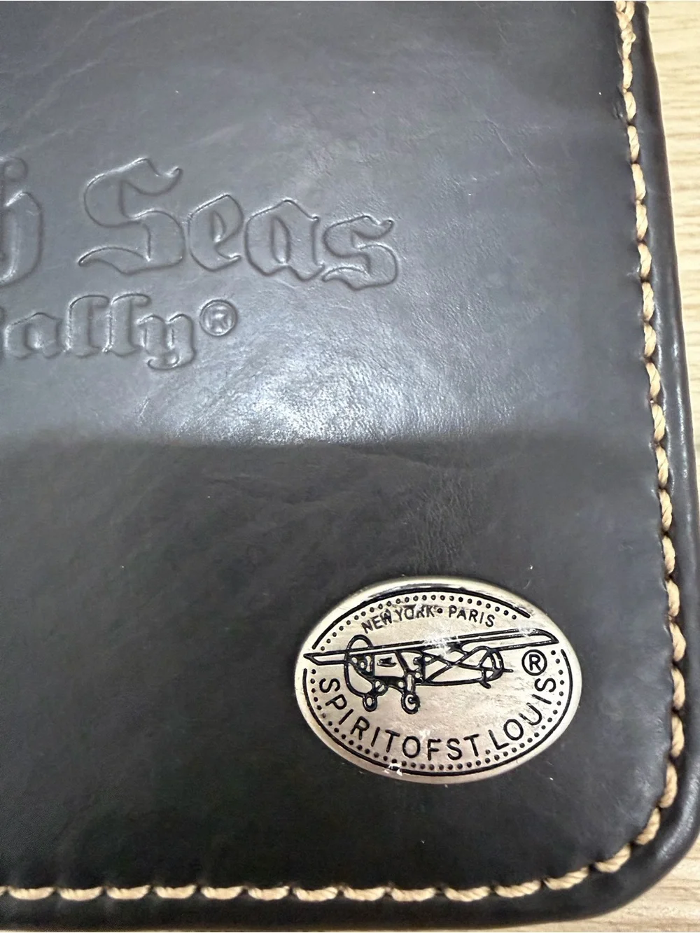 High Seas Rally Set Of 2 Dark Brown Leather Zip Wallet - Men Accessories